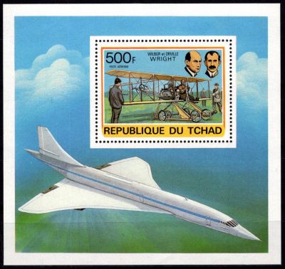 1978 - Tchad Bloc n° 24 - Evolution des transports aériens - Concorde